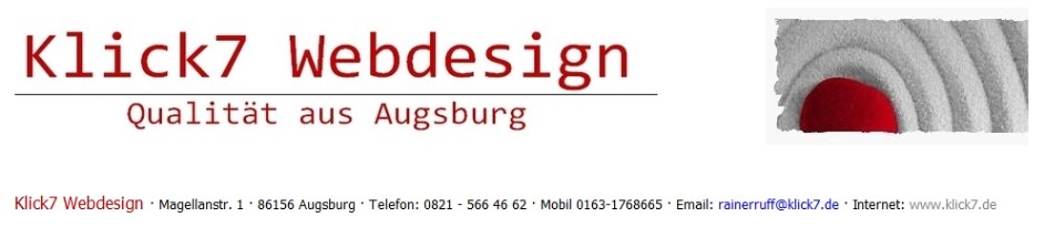 Klick7 7 Webdesign, Ihr Webdesigner aus Augsburg